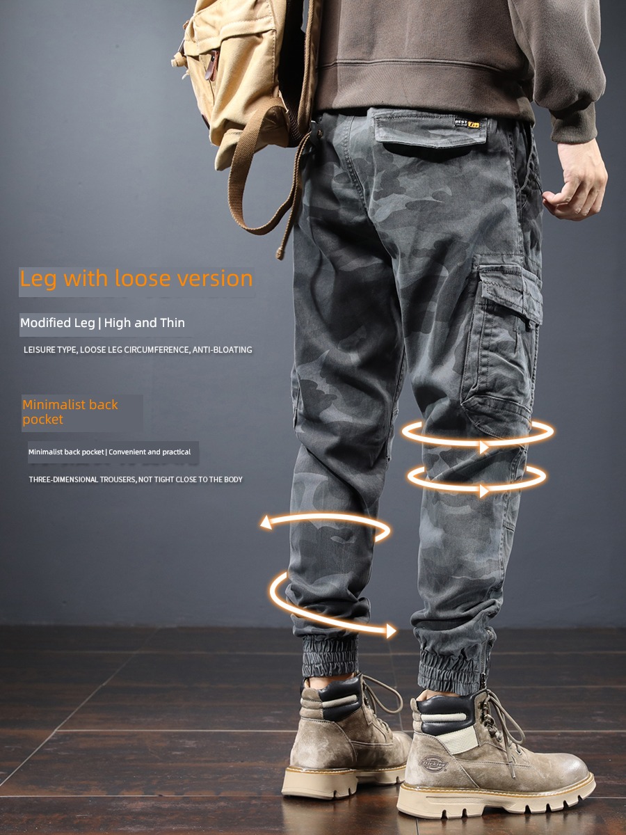 camouflage Plush easy Tie one's feet winter leisure time Overalls