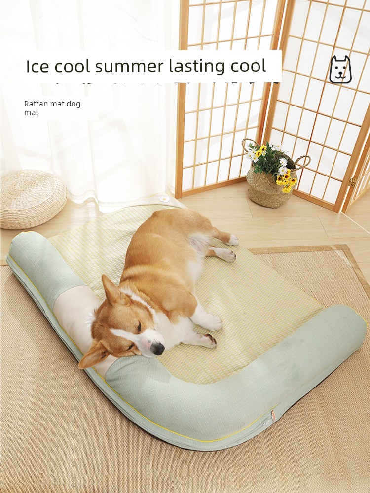 狗狗夏季冰涼透氣寵物涼蓆墊子 睡覺地墊 狗墊子 拆洗 可拆卸 加大加厚
