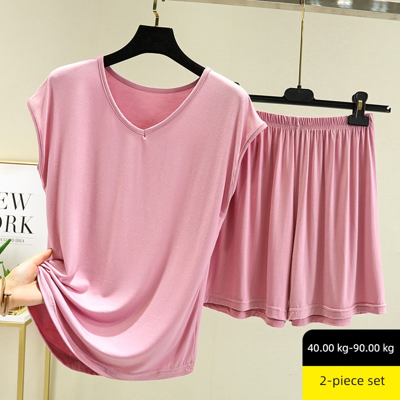 modal  suit easy Home pajamas Sleeveless T-shirt