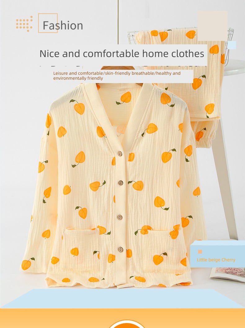 Exactitude love V-neck baby female pure cotton easy Long sleeve trousers