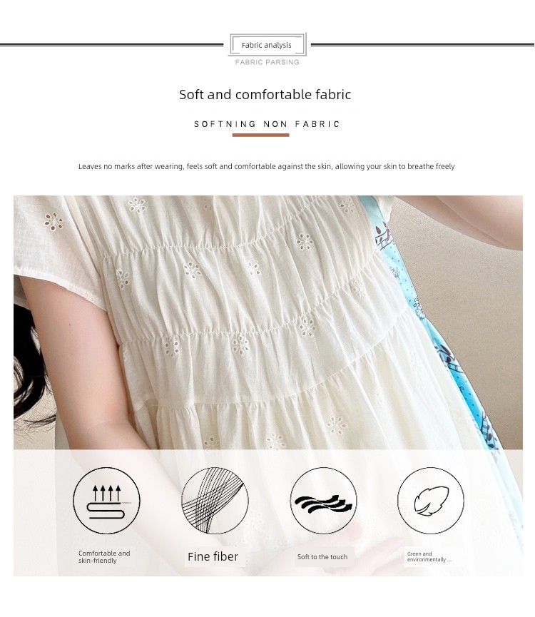 Maternity Summer Outfit 2026 New Style for Pregnant Moms, High-End Lace Top and Pleated Skirt Two-Piece Set for Summer — 7