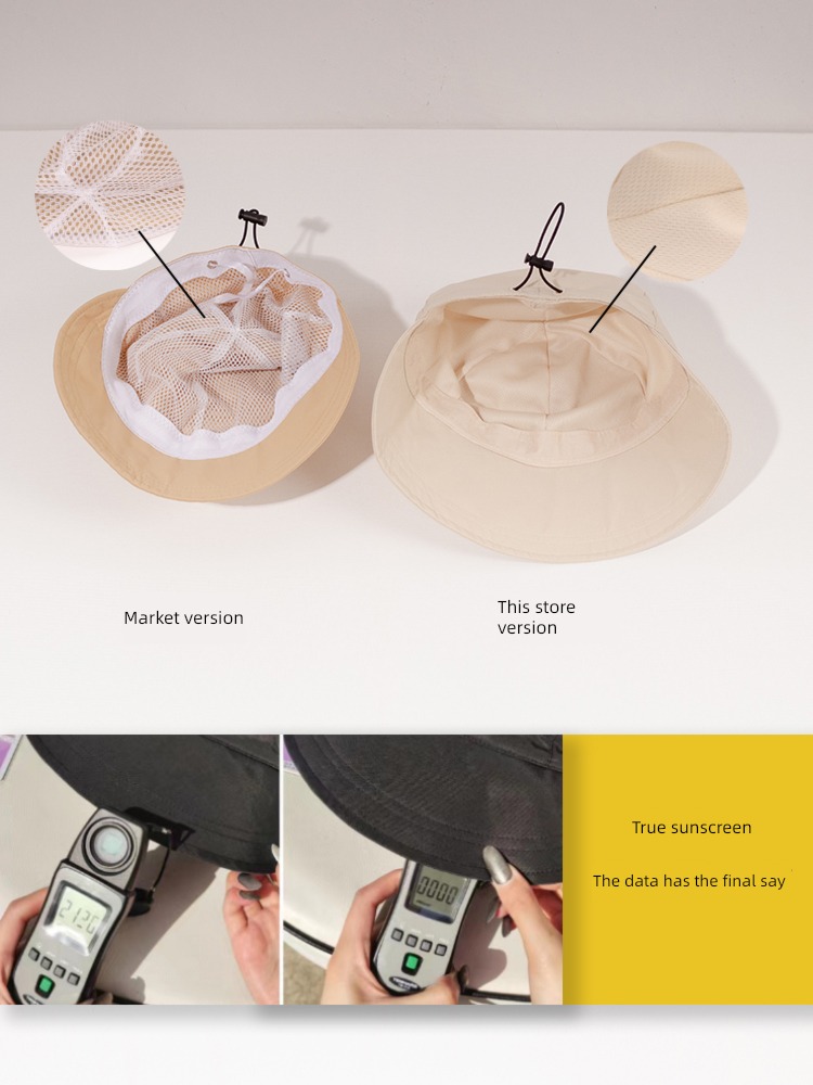 summer Zhao Lusi Same Foldable female shading Sunscreen cap