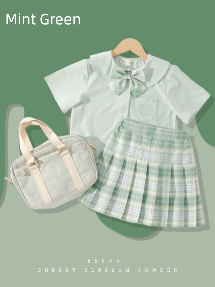girl Genuine original green Summer style JK uniform