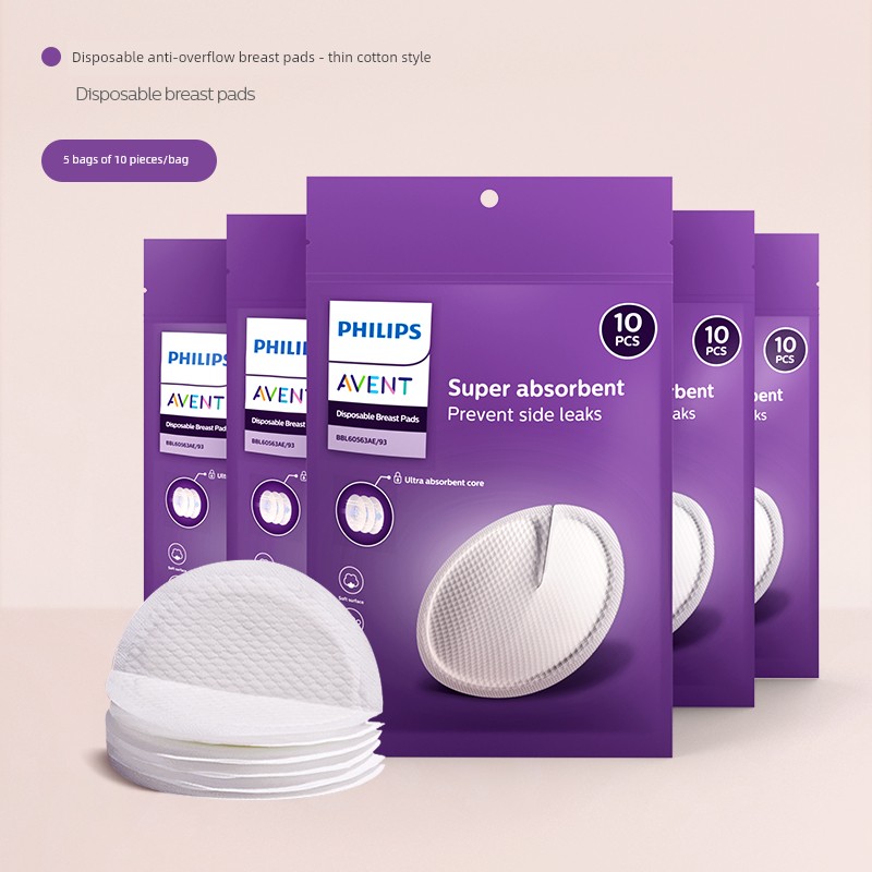 Philips Avent Anti-Leakage Breast Pads, Disposable Cotton Anti-Leakage Breast Pads for Breastfeeding and Postpartum, Ultra-Thin and Breathable Breast Pads — 1