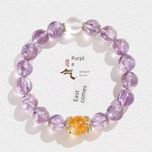 Outlet Store Clearance Bargain 2026 Purple Auspicious Energy Amethyst Bracelet Cultural Creative Crystal Bracelet