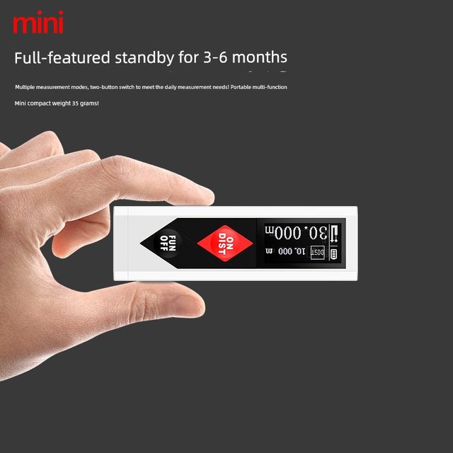Mini laser rangefinder household infrared measuring instrument high-precision handheld small electronic ruler room measuring instrument multifunction