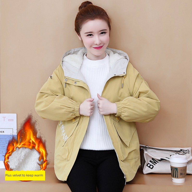 Lamb hair leisure time Jacket Plush clothes loose coat