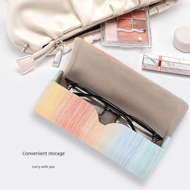 Glasses box portable women's sunglasses box women's storage bag men's eye box anti-pressure high-end sense sunglasses boys and students
