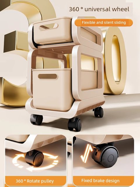Xingyou schoolbag storage rack for home multi-layer primary school students' book storage rack for movable small cart under the table