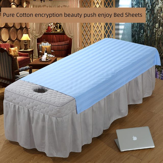 Pure white beauty sheets, pure cotton massage towels, bed sheets, SPA foot bath club cotton sheets, free shipping