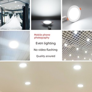 LED Downlight 3.5-Inch 12W Hole Lamp 16 Shop Hole Hole Lamp 7-Inch 18cm15W Barrel of Light Embedded Ceiling Lamp