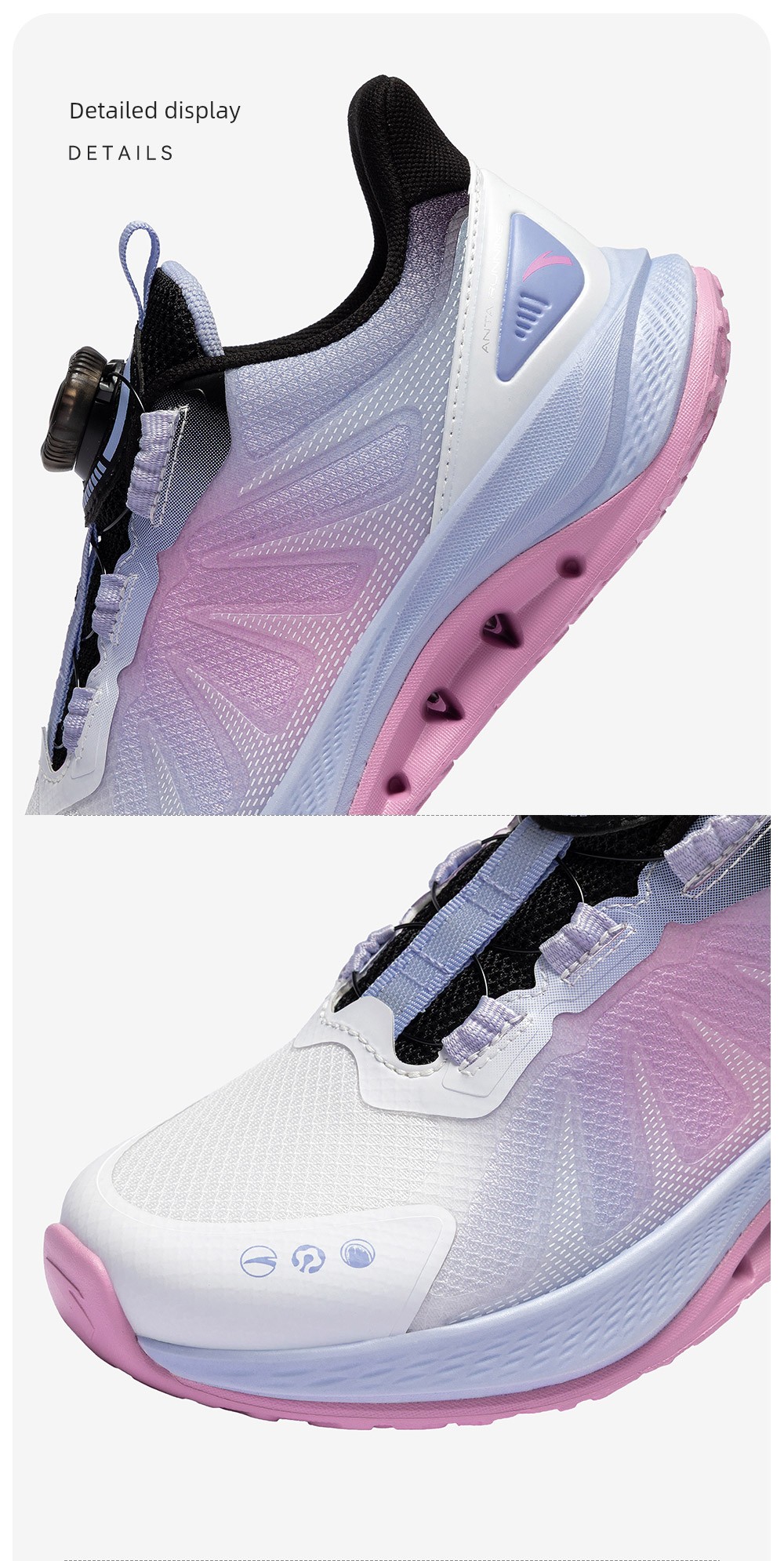 Anta Children's Foot Bridge Technology 2.0 Arch Development Running Shoes 2026 Autumn New Girls' Shoes Professional Sports Shoes — 35