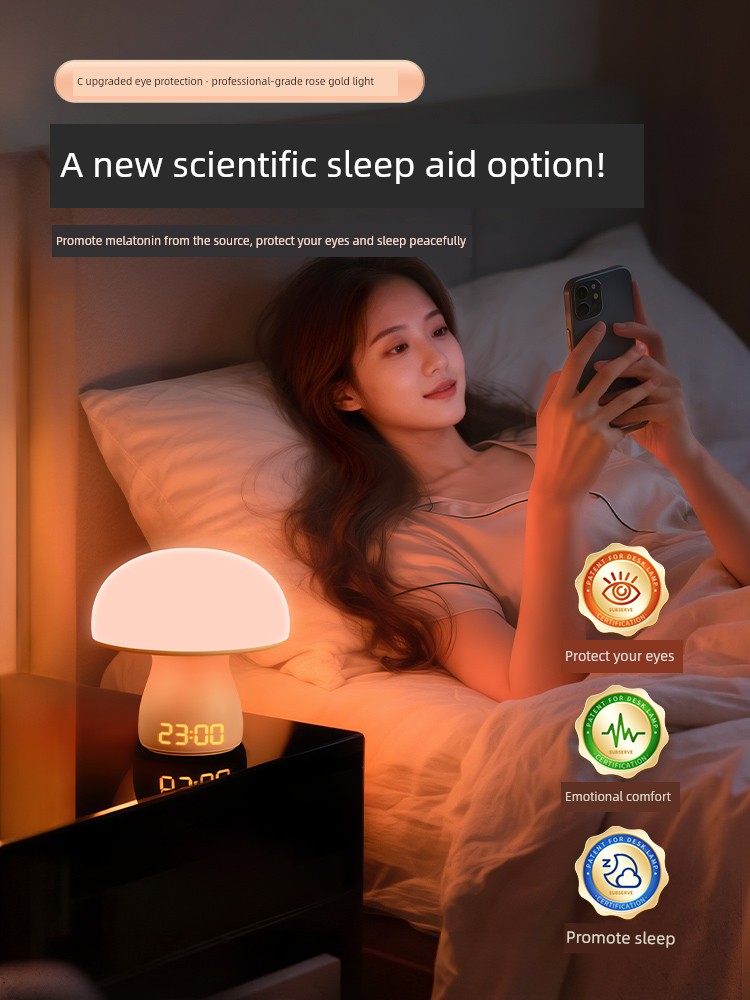 Night Light, Bedside Sleep Aid, Bedroom Sleep Aid, Timer, Night-Time Mobile Phone Eye Protection Lamp, Rechargeable High-End Desk Lamp, New Model
