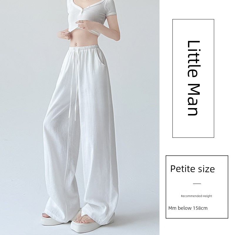 Tall Women's Maternity Pants, Cotton-Linen Wide-Leg Pants, Summer Casual Linen Long Pants, Thin Summer Yamamoto Pants for Women — 7