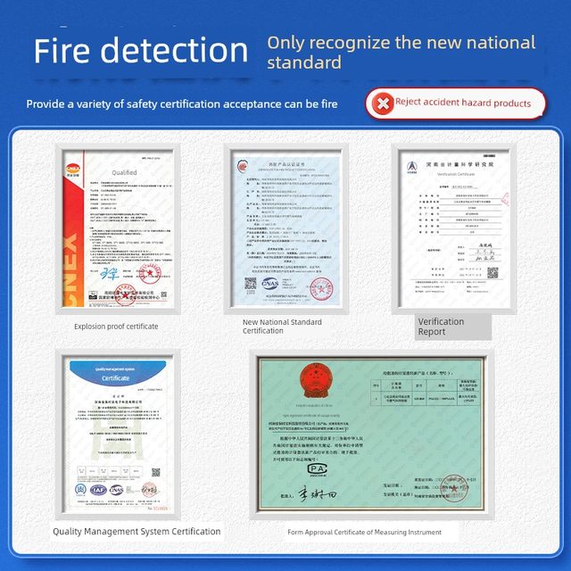 Double fire protection certification industrial combustible gas detection alarm natural gas commercial gas leakage concentration detector