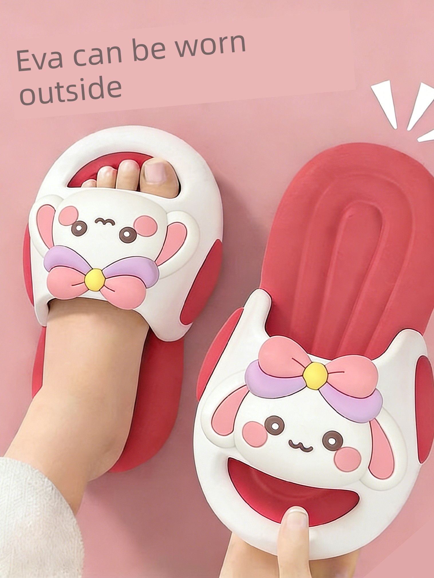 New Style Girls' Rabbit Slippers, Soft-Soled, Non-Slip, Suitable for Home and Outdoor Wear, Cute Summer Princess Slide Sandals — 5
