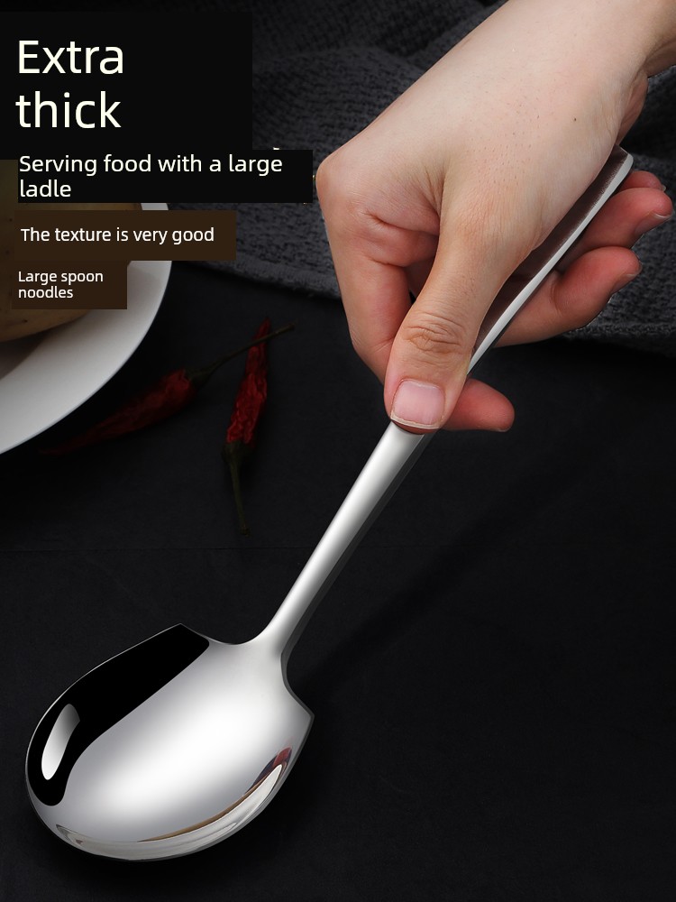 Thickened Stainless Steel Serving Spoon, Large Serving Spoon, Hotel Supplies, Buffet Spoon, Salad Spoon, Public Use Spoon, 28cm