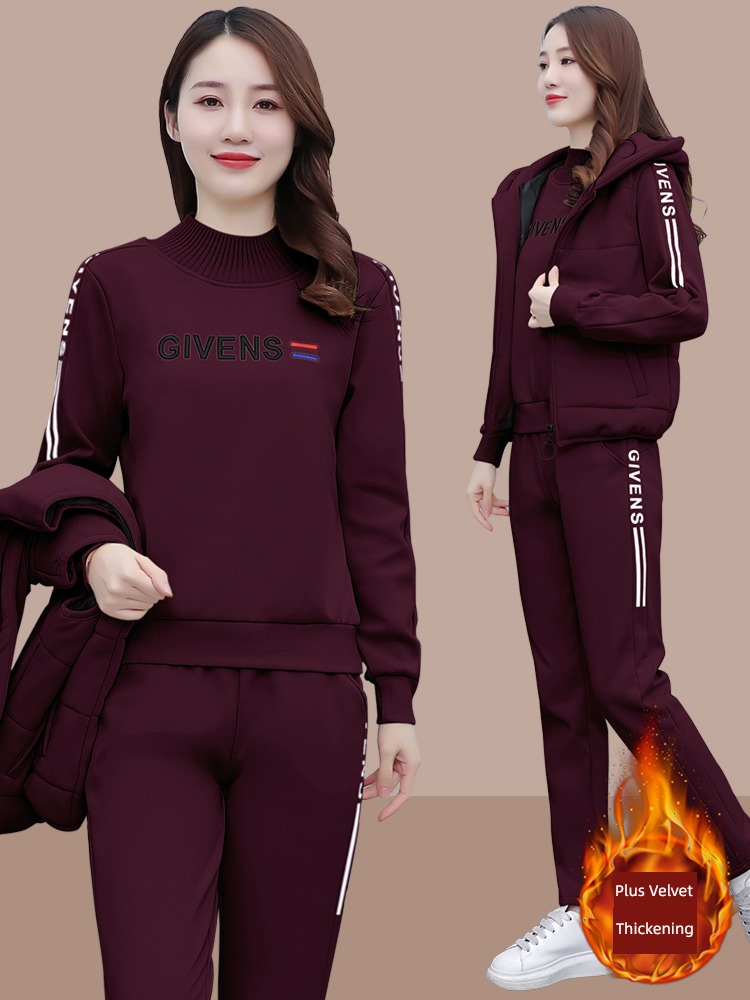 Foreign style Plush thickening ma'am Autumn and winter Athletic Wear