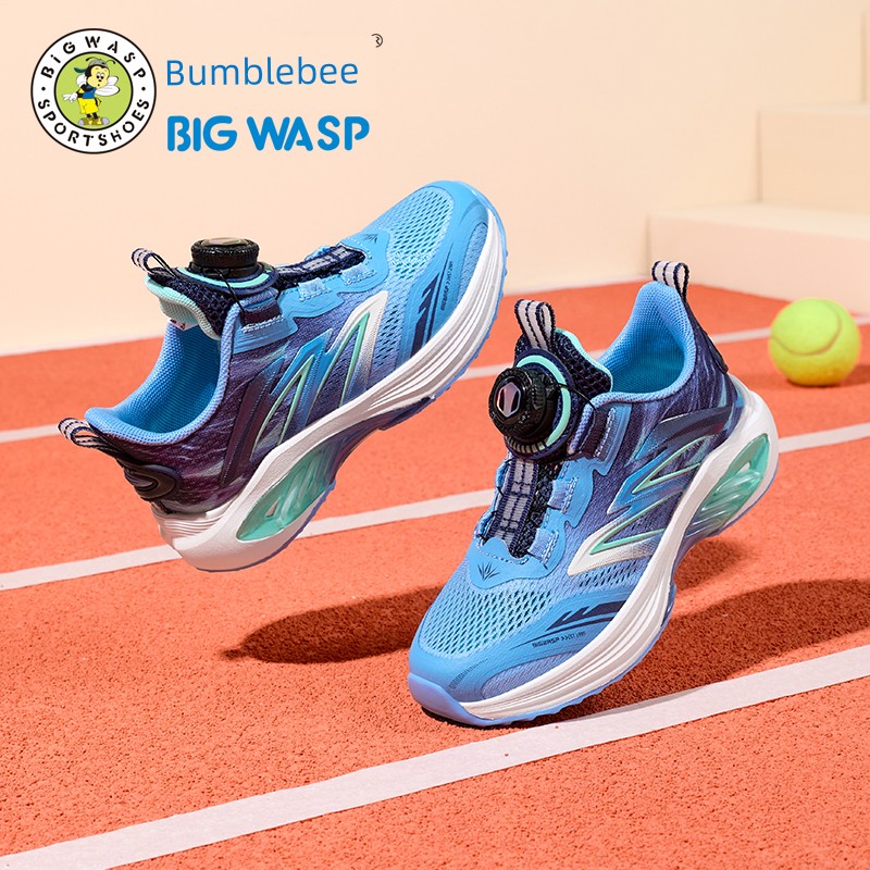 Bumblebee Children's Shoes for Boys, Casual Running Shoes, Breathable Mesh Sneakers, Rotary Buckle Boys' Shoes, Lightweight and Non-Slip — 2