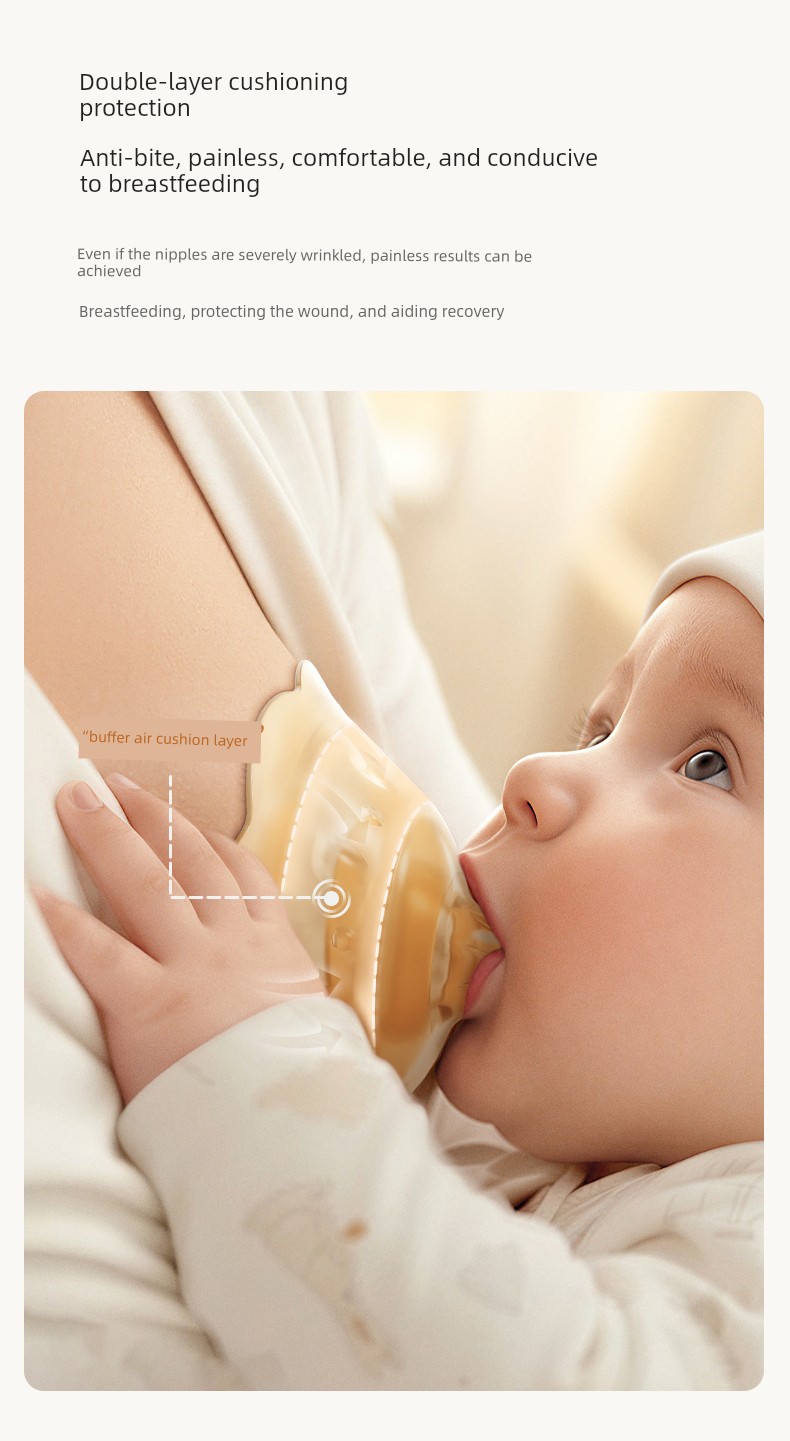 Manxi Ultra-Thin Nursing Shield, a Breastfeeding Aid, Nipple Protection Cover for Inverted Nipples, Large Nipple Imitation Nursing Nipple Shield — 4