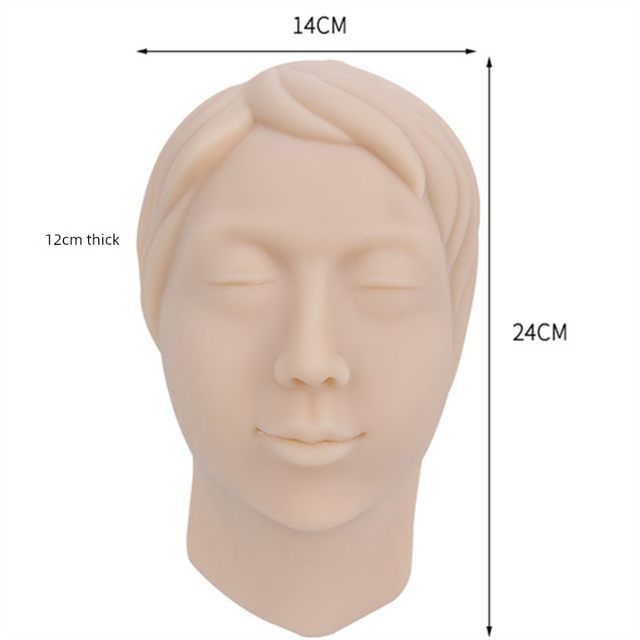Micro plastic surgery line engraving facial nerve vessels Simulated facial beauty injection suture model Soft silicone head mold