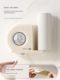 Household multi-function creative plastic wrap storage box cream style kitchen punch-free wall-mounted storage and sorting box