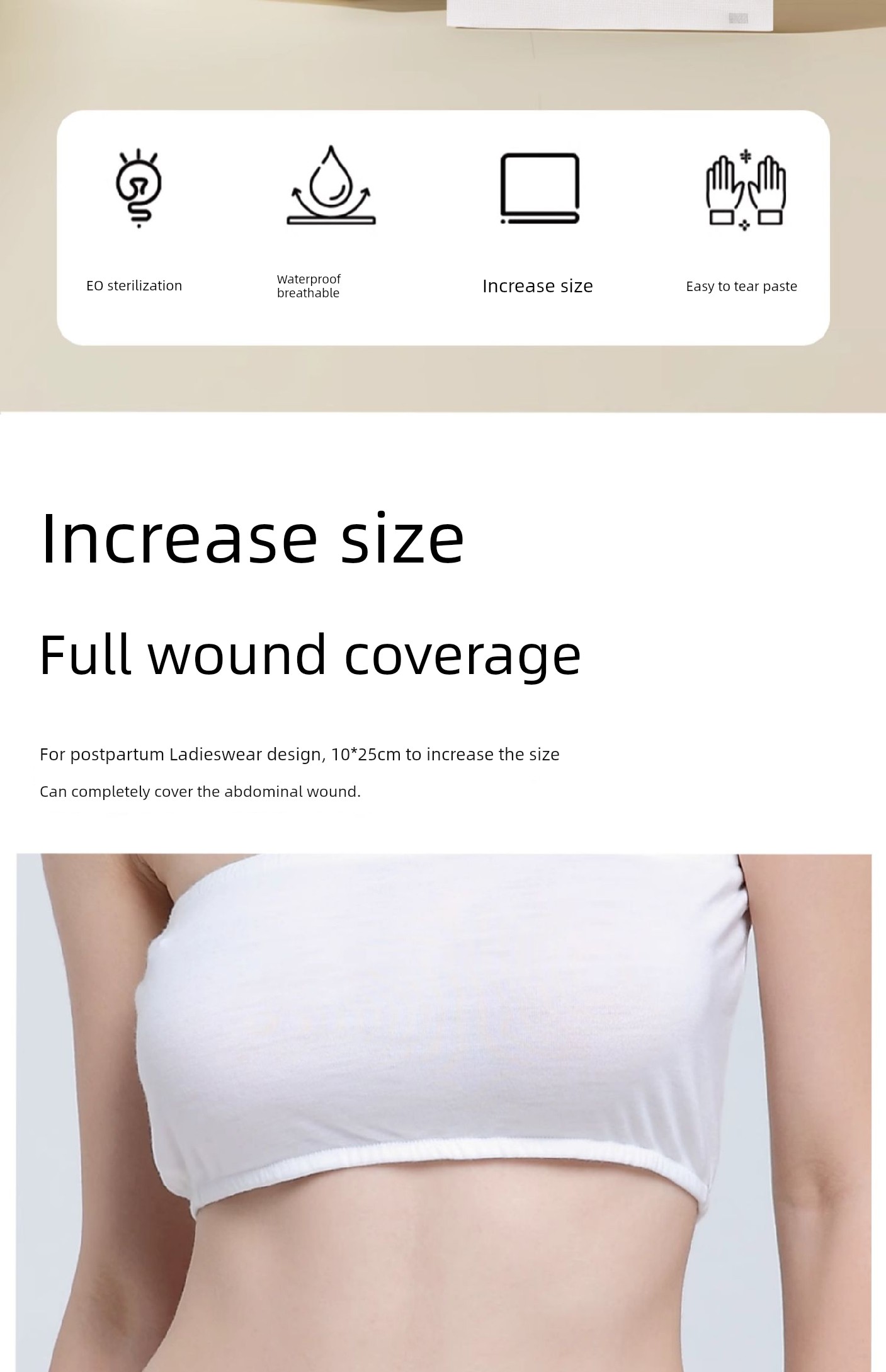 Wow Love Cesarean Section Bath Waterproof Paste Caesarean Section Ladieswear Postpartum Only Screen Protector Waterproof Independent Convenient Large Size — 4