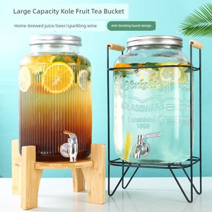 Net RedBull Bi Barrel Cola Barrel Bar Beer Barrel Glass Cold Water Bottle Beverage Barrel with Faucet Homemade Fruit Tea