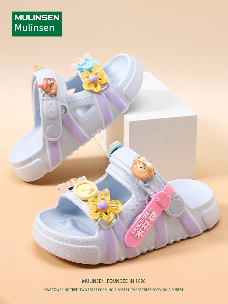 Mulinsen Girls' Sandals 2026 New Summer Children's Slippers for Older Kids, Suitable for Water, Non-Slip Girls' Sandals — 3