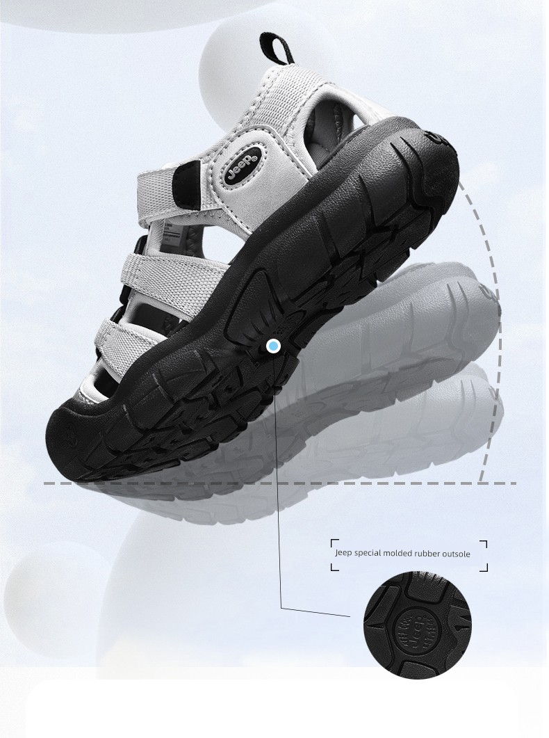 Jeep Boys' Sandals Closed-Toe Water Shoes Summer 2026 New Non-Slip Outdoor Beach Shoes Water-Resistant Children's Shoes — 14
