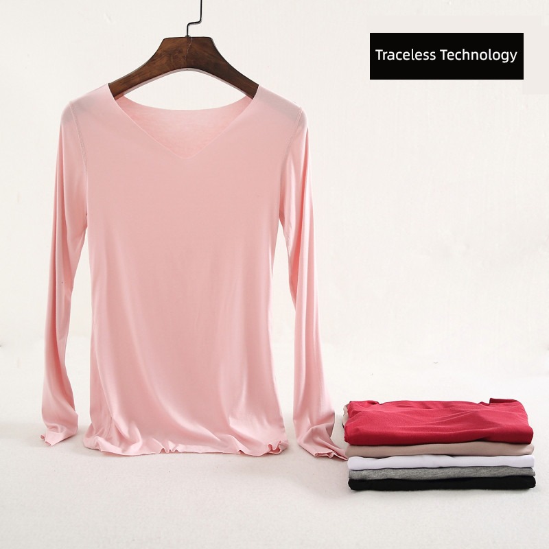 modal  Solid color Long sleeve spring and autumn Thin money Undershirt
