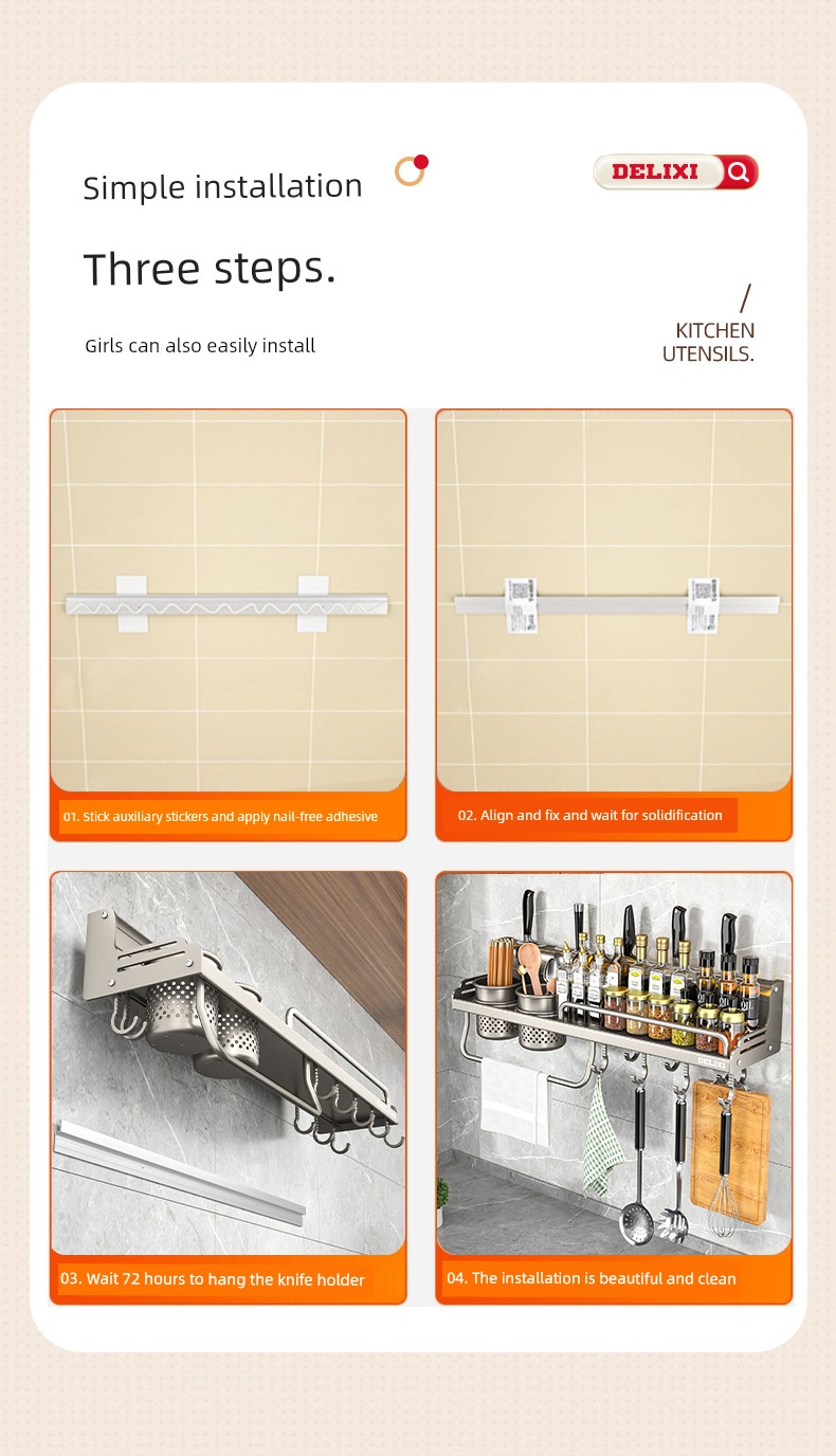 Delixi Punch-Free Chopsticks Storage