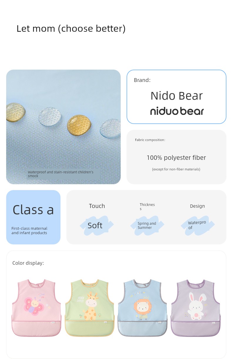 Niduoxiong Fall and Winter Eating Complementary Food Bib Children Overclothes — 26