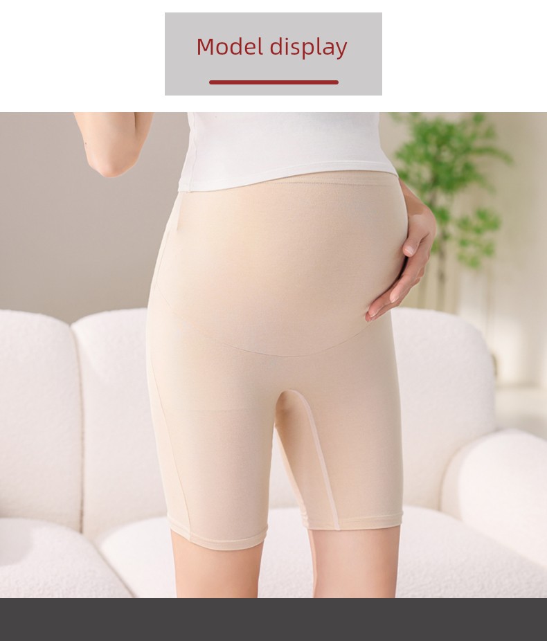 Maternity Cotton Underwear for Summer, Large Size, Anti-Exposure Safety Shorts, Two-In-One, Extended Length, Five-Point Leggings for Summer — 21