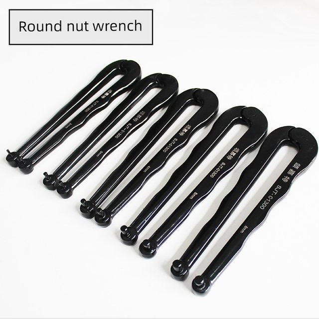 Double pin wrench adjustable round nut two-hole wrench tool angle grinder multifunctional opening double hole multi-purpose tool