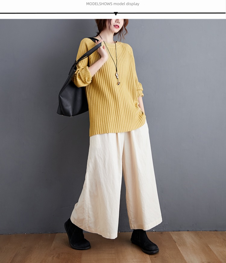 Korean version Solid color Fork easy thickening Condom sweater