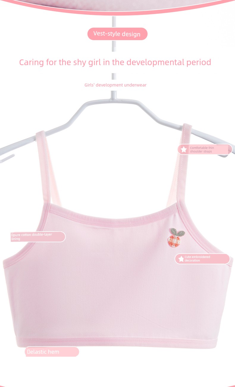 Girls' Underwear for 12-Year-Old Children in the Developmental Stage, Thin Cotton Bra for Young Girls, Elementary School Students' First Stage Children's — 5