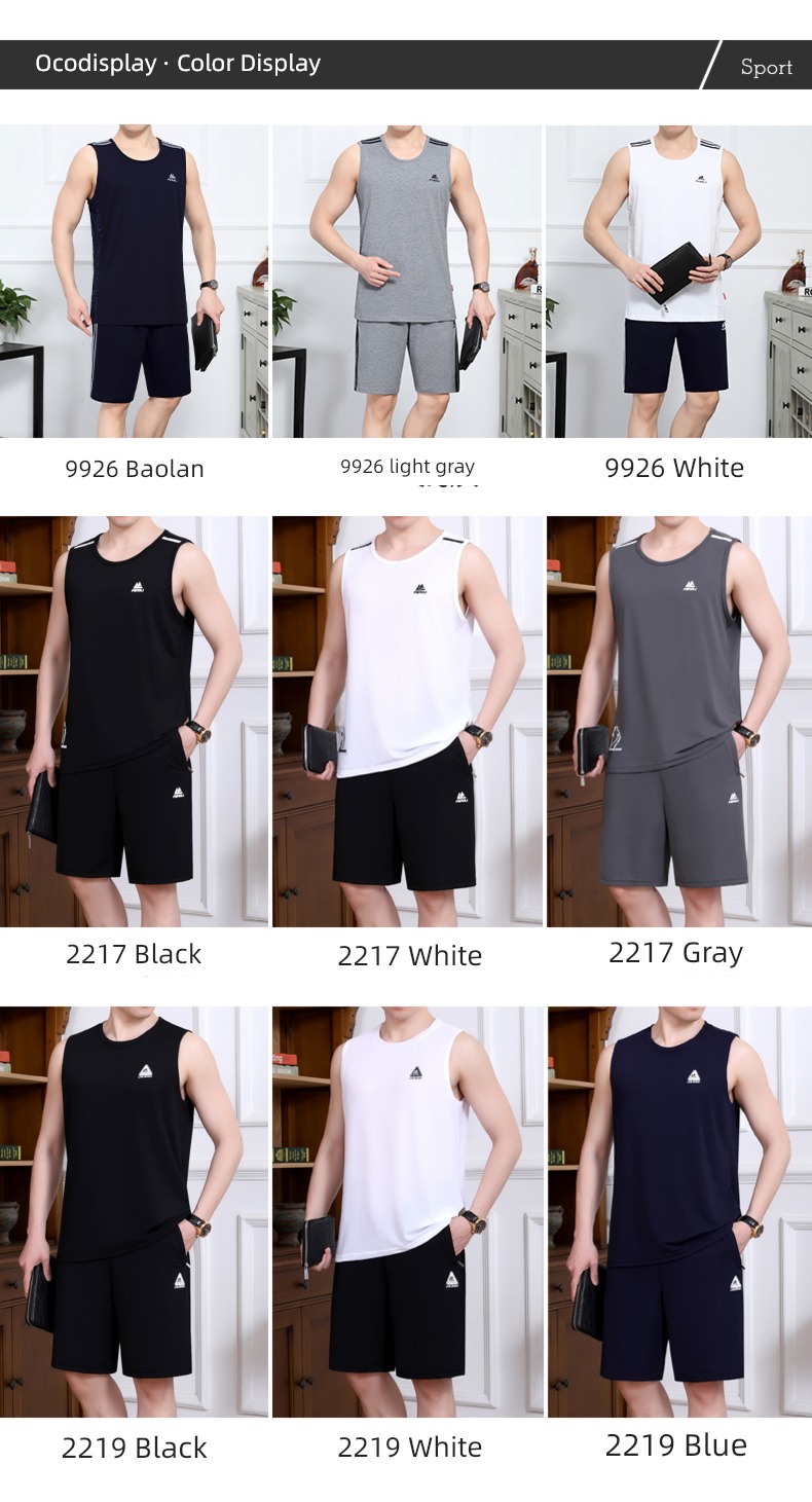 Middle aged and elderly summer Sleeveless Basketball clothes man shorts