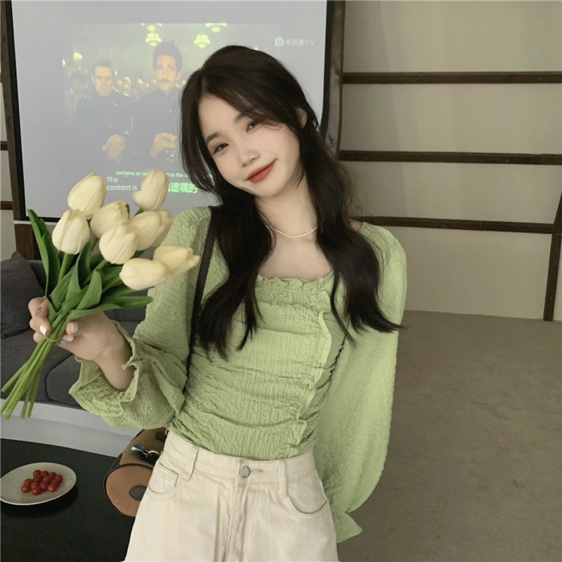 Texture sense Early autumn Self-cultivation have cash less than that is registered in the accounts jacket Chiffon shirt