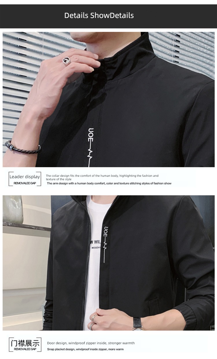 Spring and Autumn leisure time stand collar Put on your clothes man Jacket