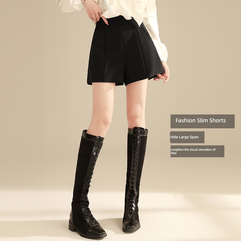 Autumn and winter High waist little chap Wear out suit shorts
