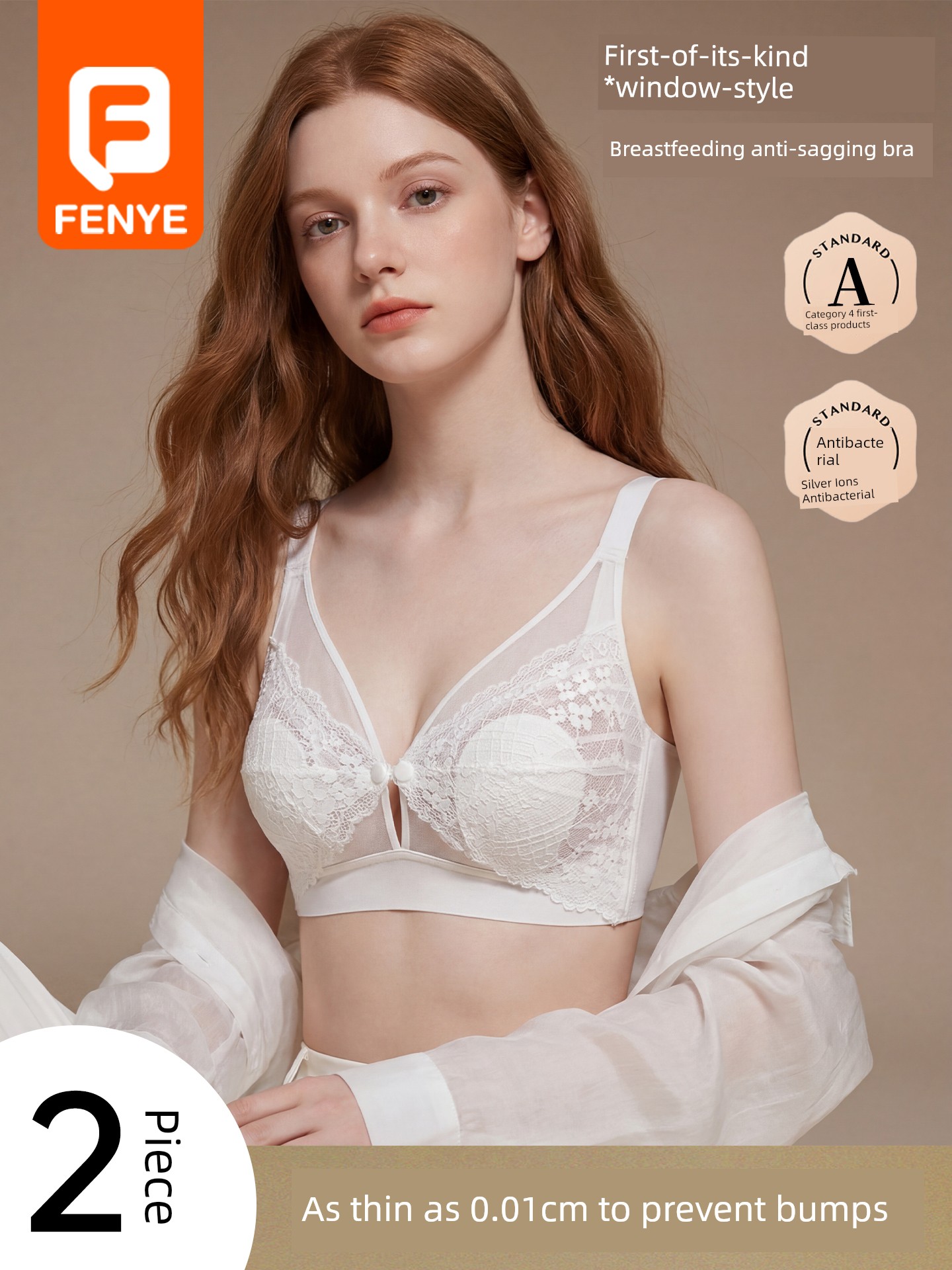 Breastfeeding Bra, Summer Thin Style, Special Anti-Sagging Front-Opening Bra for Postpartum Breastfeeding, Ultra-Thin Breathable Maternity Bra