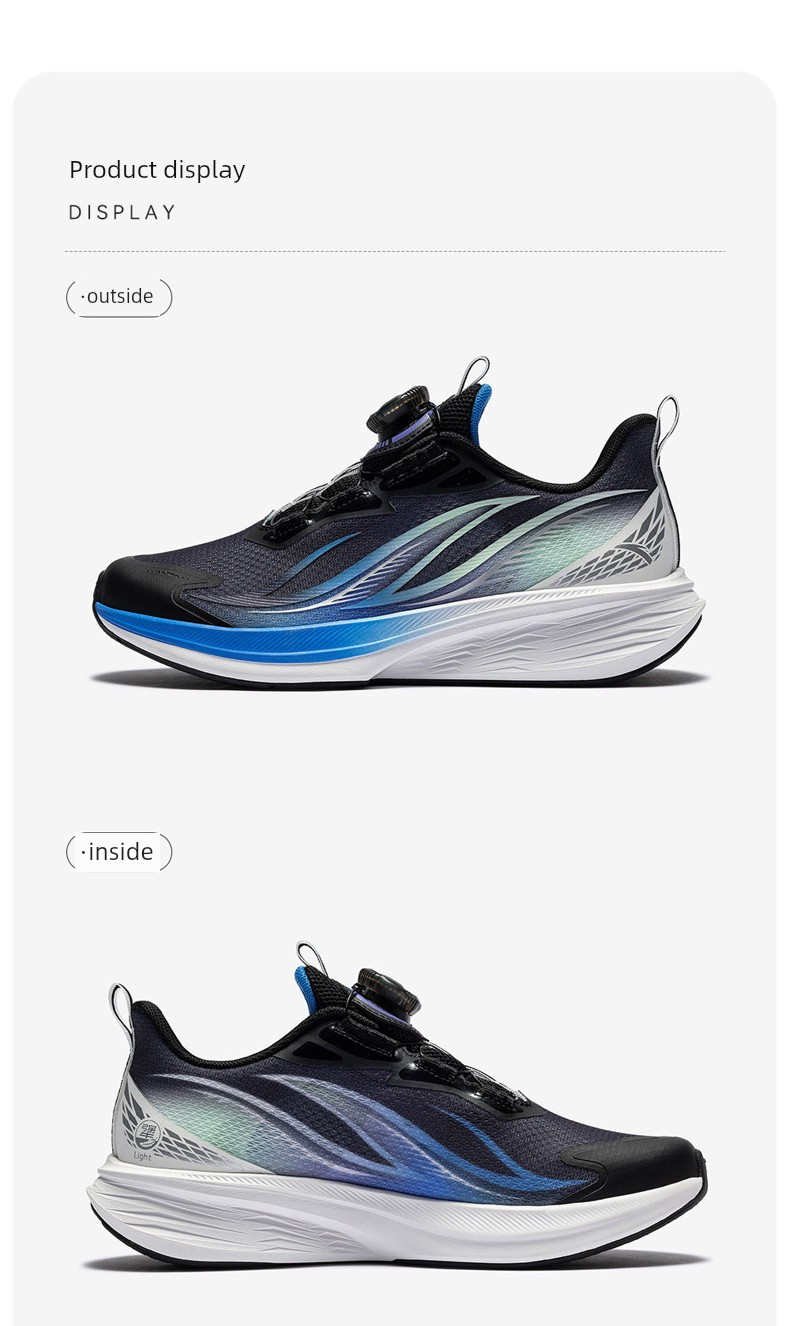 Anta Children's Hydrogen Running 3 Running Shoes 2026 Autumn New Running Sports Shoes for Students and Older Children Breathable Mesh — 24