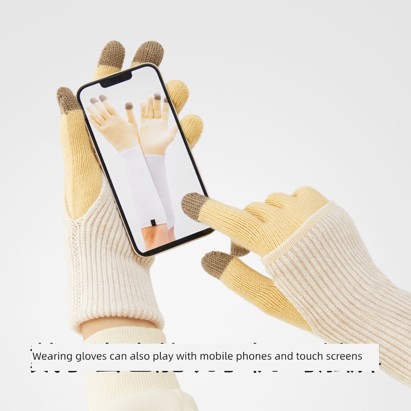 Internal heat wool Male and female Antistatic Couple glove