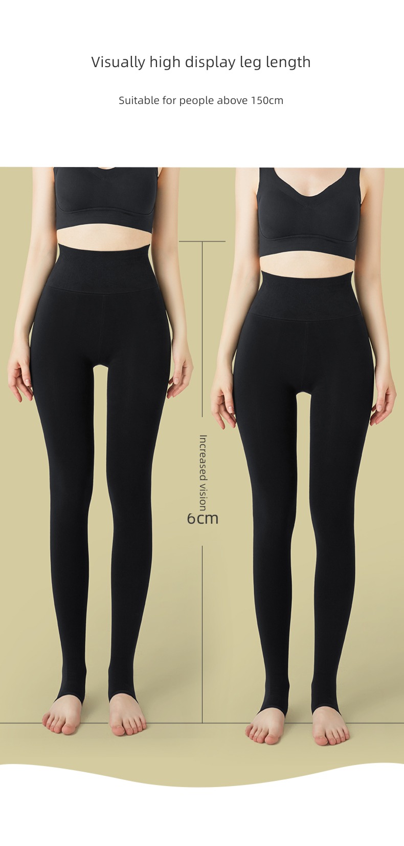spring and autumn Thin money Plush black pressure Thin legs Leggings