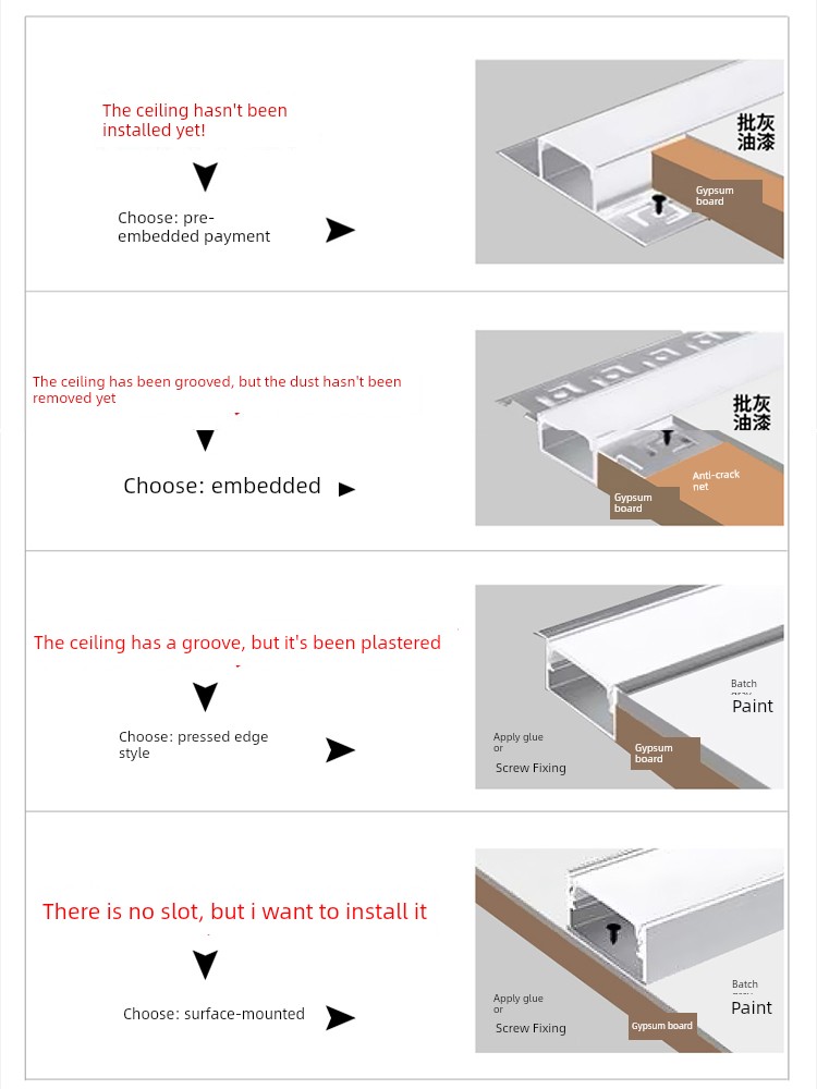 Black Cob Linear Light Embedded Strip Aluminum Channel Led Linear Light Aluminum Alloy Light Channel for Recessed Ceiling Aluminum Material