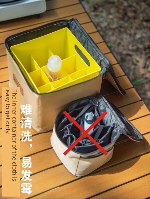 Outdoor portable seasoning bottle set seasoning storage bag camping picnic barbecue seasoning jar combination packing box