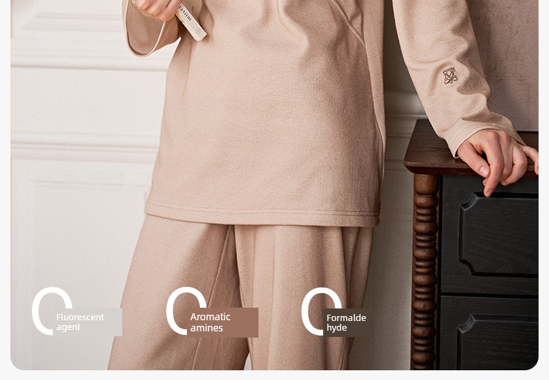Manxi Autumn and Winter Camellia Waffle Nursing Clothes Yoga Sports Wearable Postpartum Outfit Maternity Homewear Set — 39