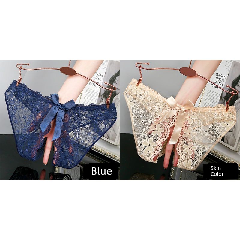 Couple's Shorts, Passionate Crotchless Panties, Thong with Opening, Sexy Mesh, Super Hot Thong Underwear, Lace for Women — 5