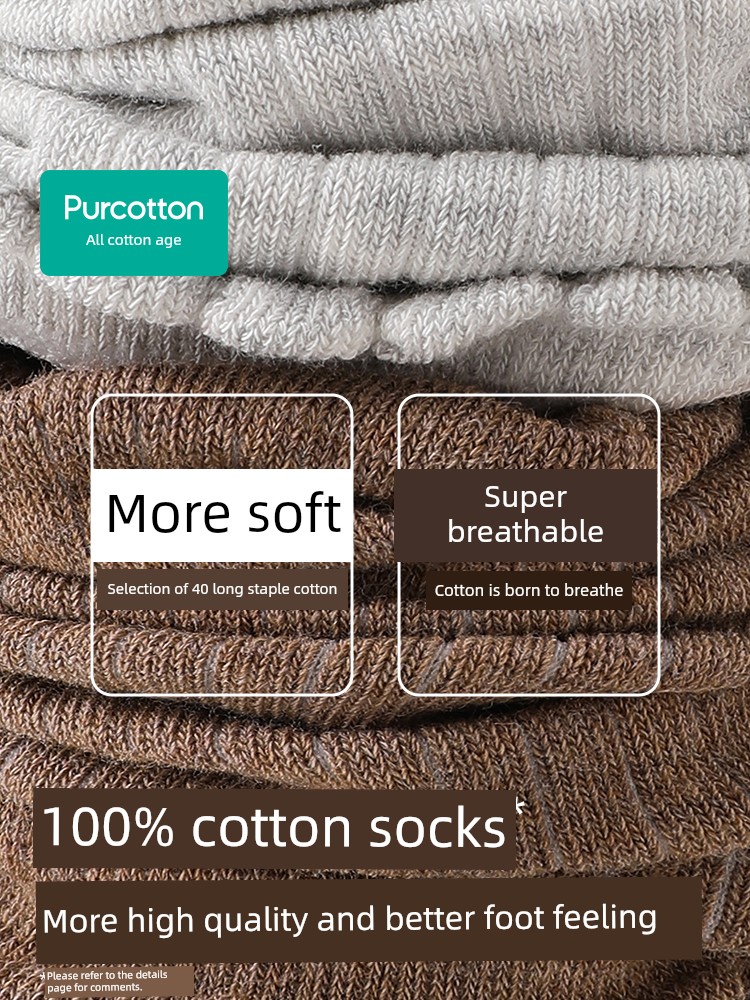 Pure Cotton Era Maternity Socks for Postpartum Women, Soft and Elastic, Non-Binding, Specially Designed for Swollen Feet, Antibacterial, Mid-Length, — 4